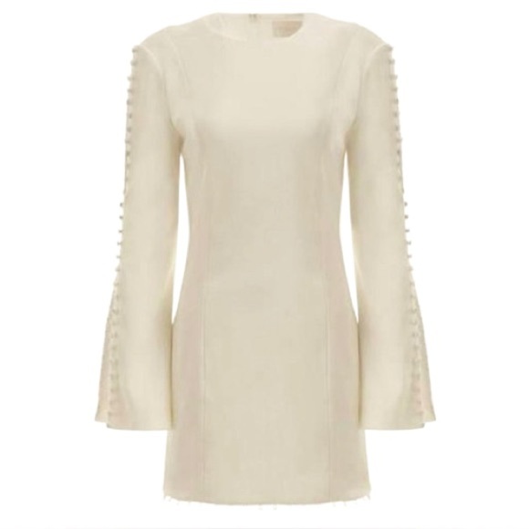 🔥 🆕 MISHA COLLECTION ANALIESE MINI DRESS IVORY SIZE 2 - SHOWSTOPPER DRESS! - Picture 1 of 11